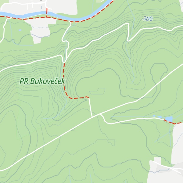 Map of Křivý