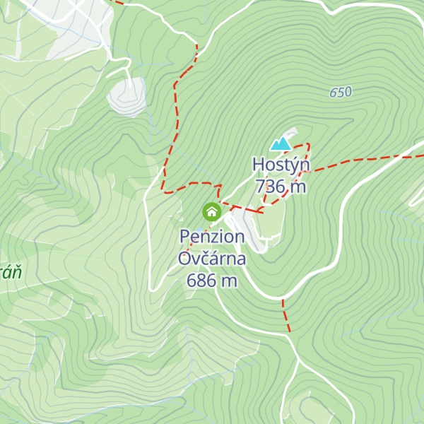 Map of Penzion Ovčárna