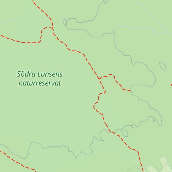 Map of Södra Lunsens naturreservat