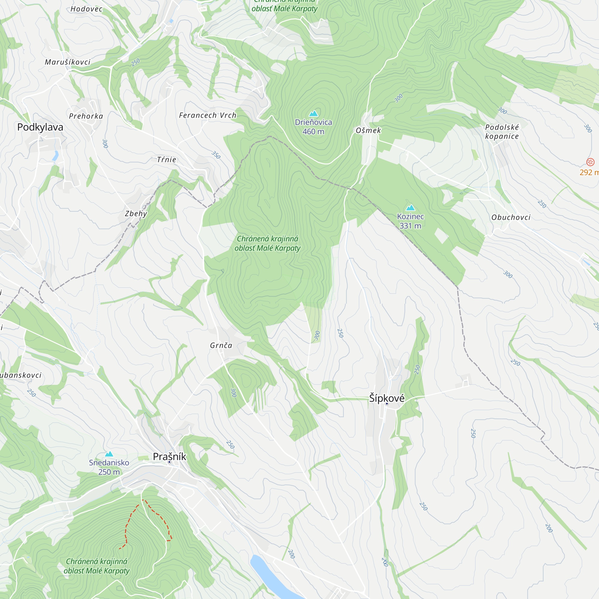Chata PZ Drieňová map