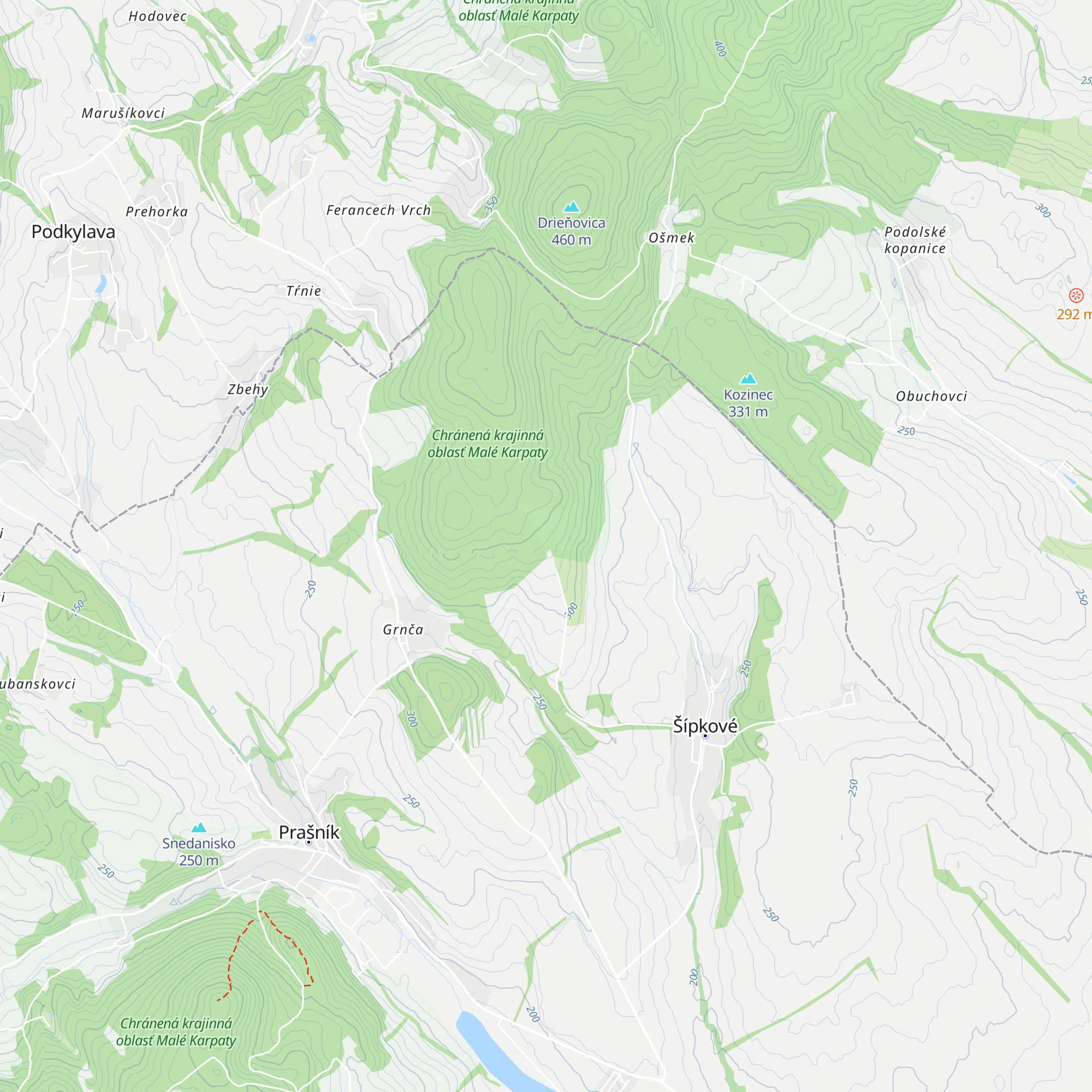 Chata PZ Drieňová map