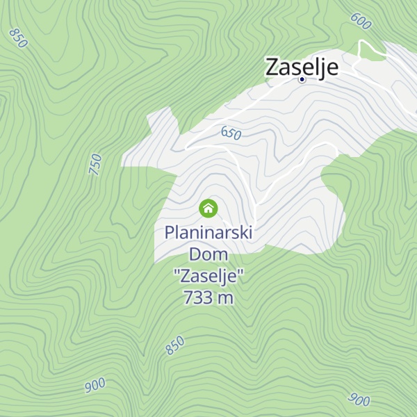 Map of Planinarski Dom "Zaselje"