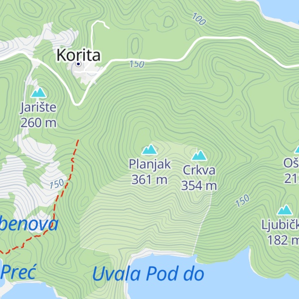 Map of Planjak