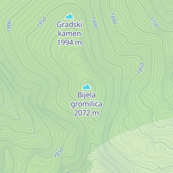 Map of Bijela gromilica