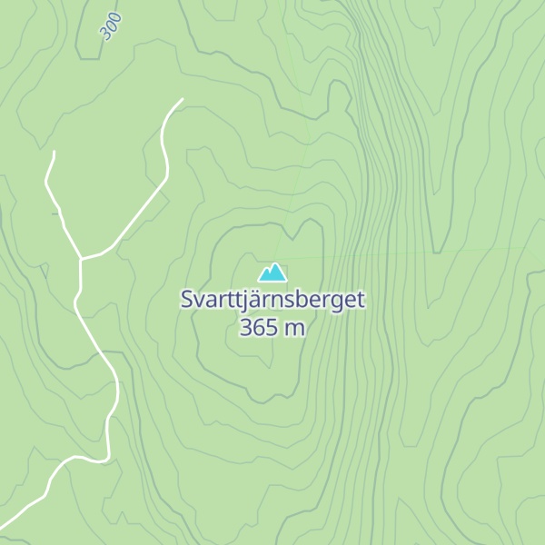 Map of Svarttjärnsberget