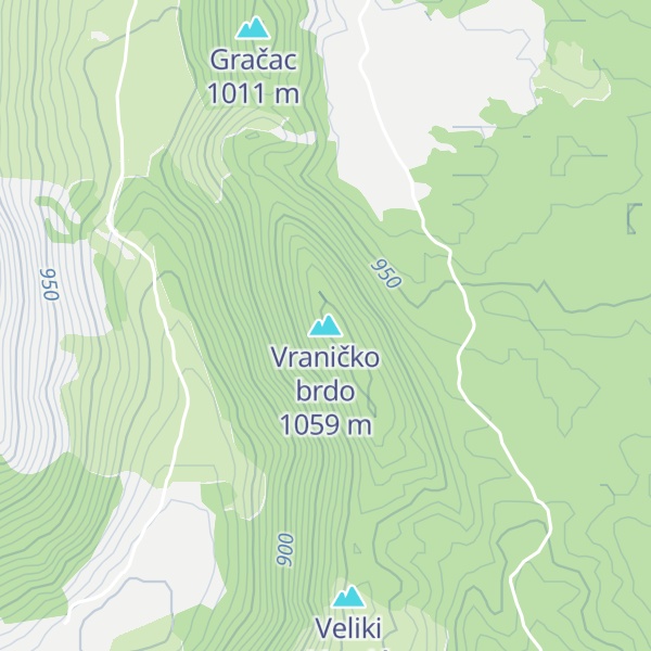 Map of Vraničko brdo