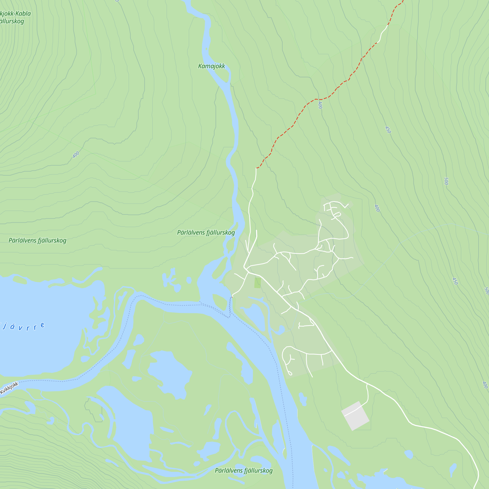 Kvikkjokk Fjällstation map