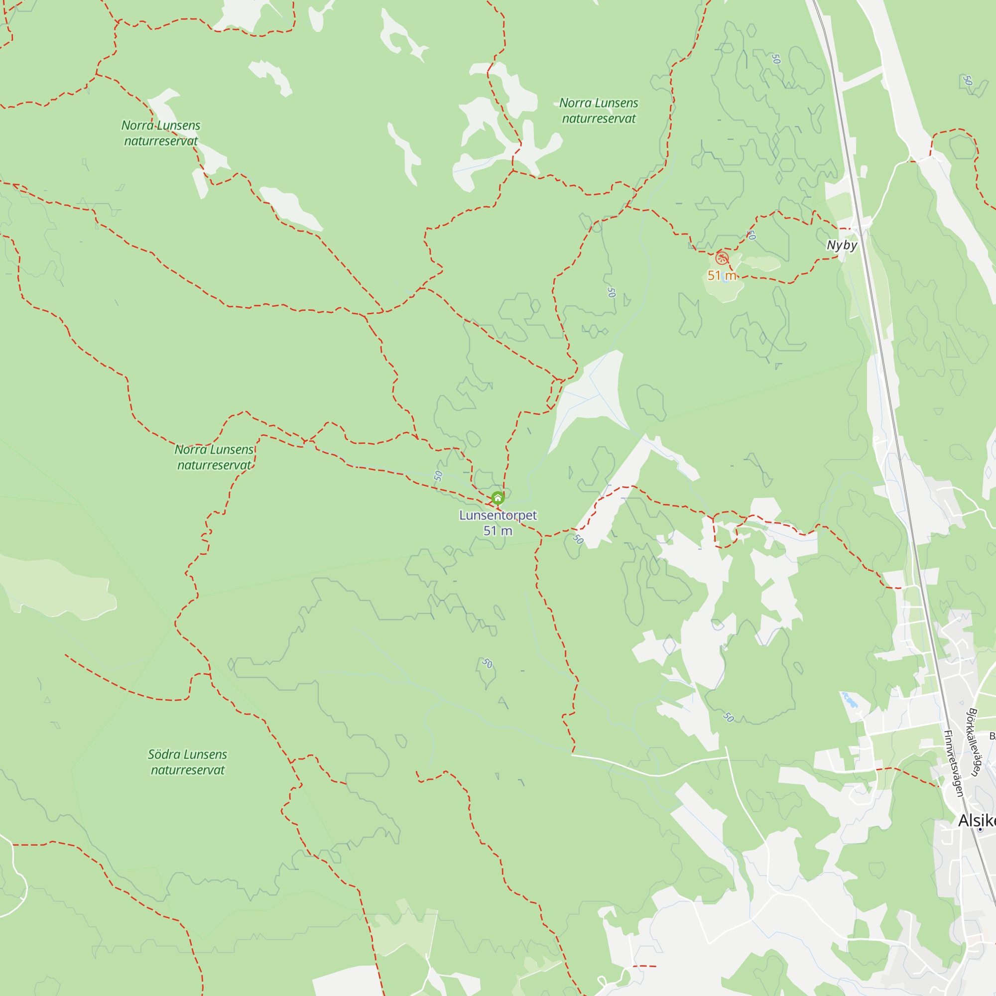 Lunsentorpet map