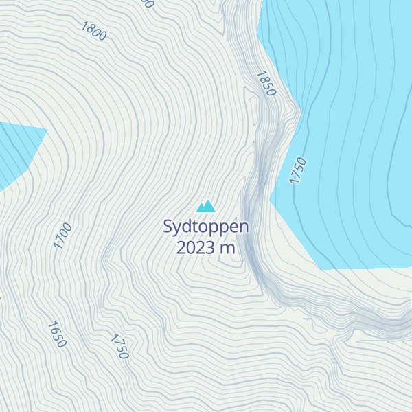 Map of Sydtoppen