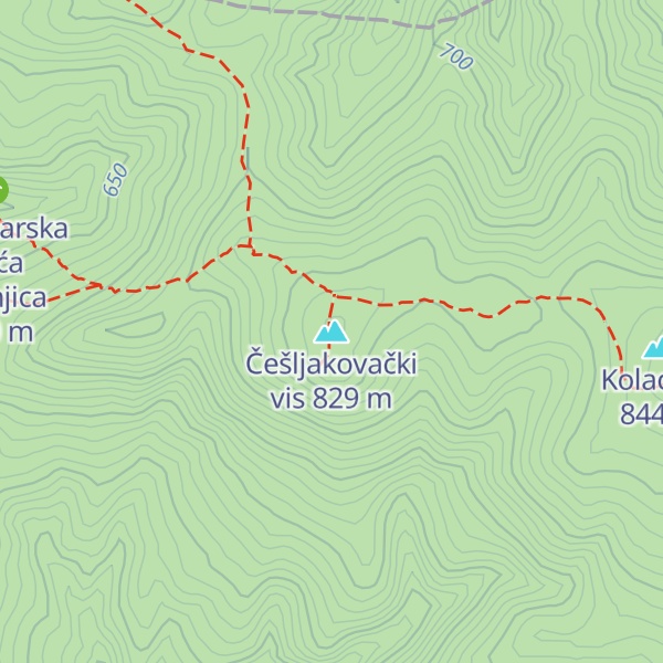 Map of Češljakovački vis
