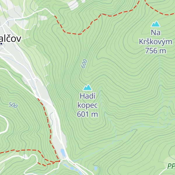 Map of Hadí kopec