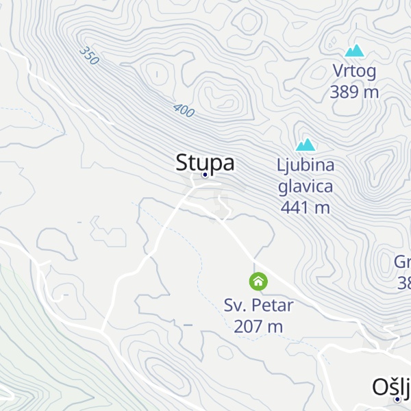 Map of Gospa od Rozarija