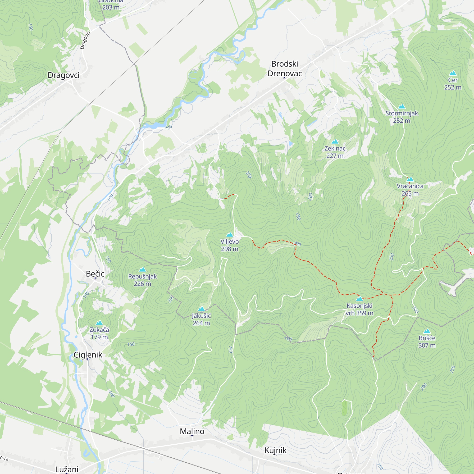 Planinarska kuća Viljevo map