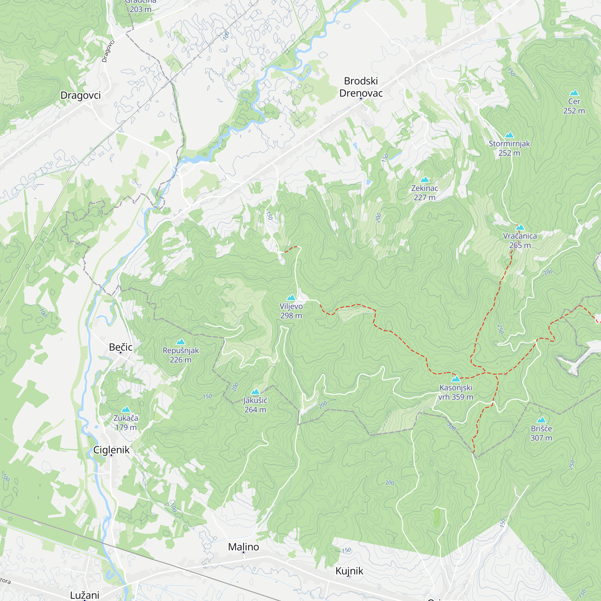 Planinarska kuća Viljevo map