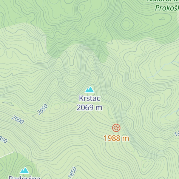 Map of Krstac