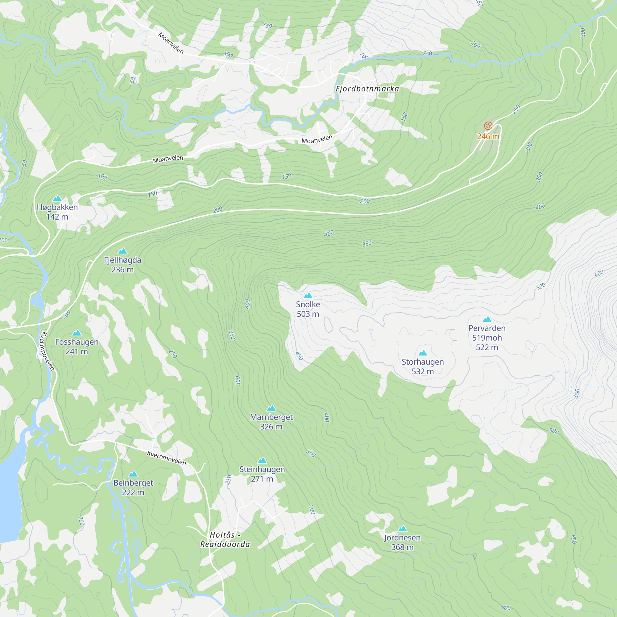 Snolkehytta map