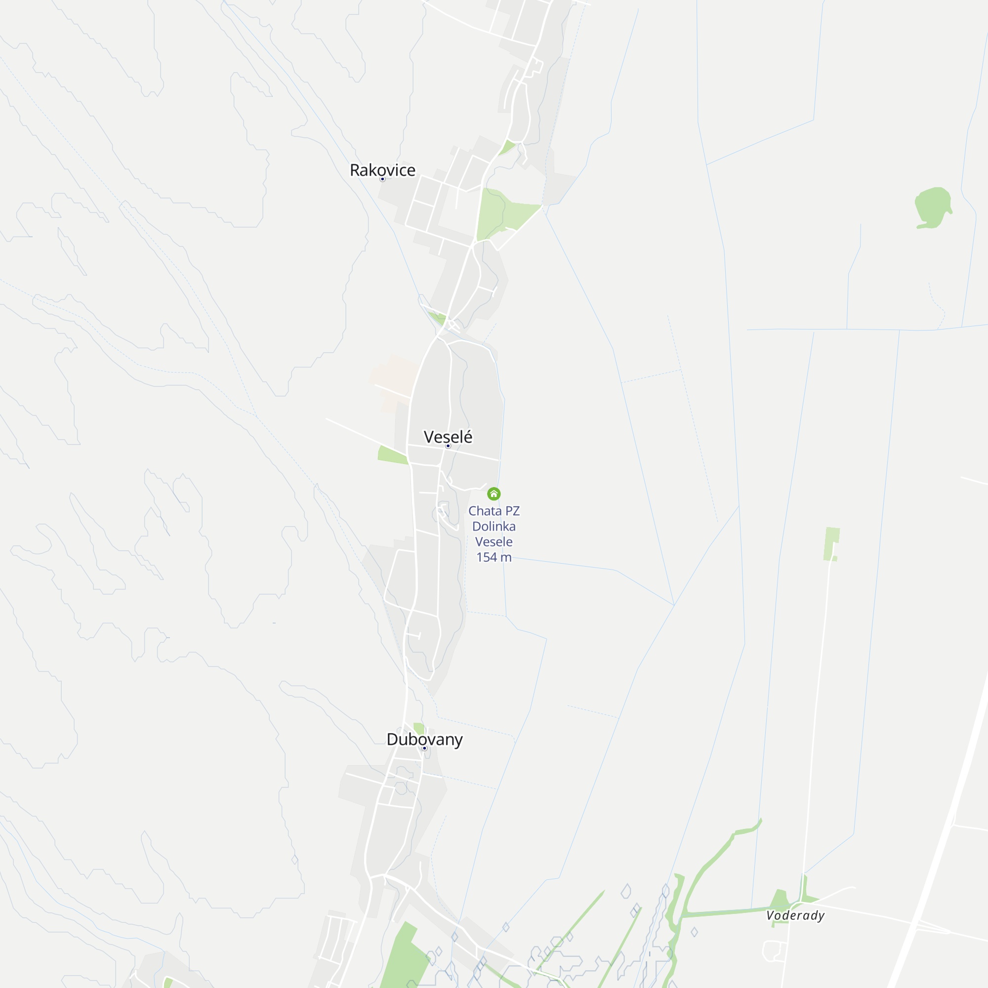 Chata PZ Dolinka Vesele map