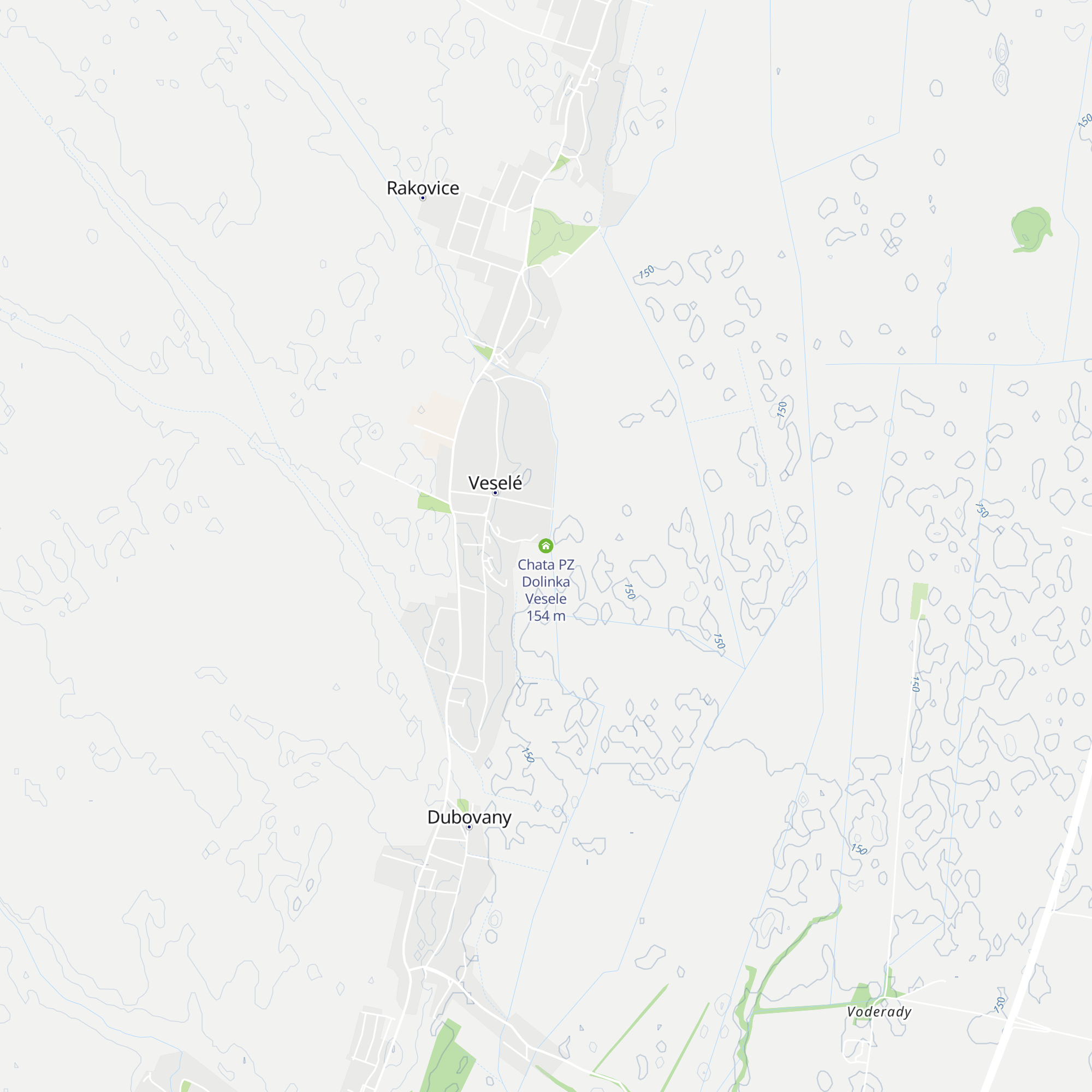 Chata PZ Dolinka Vesele map