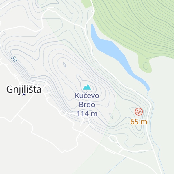 Map of Kučevo Brdo
