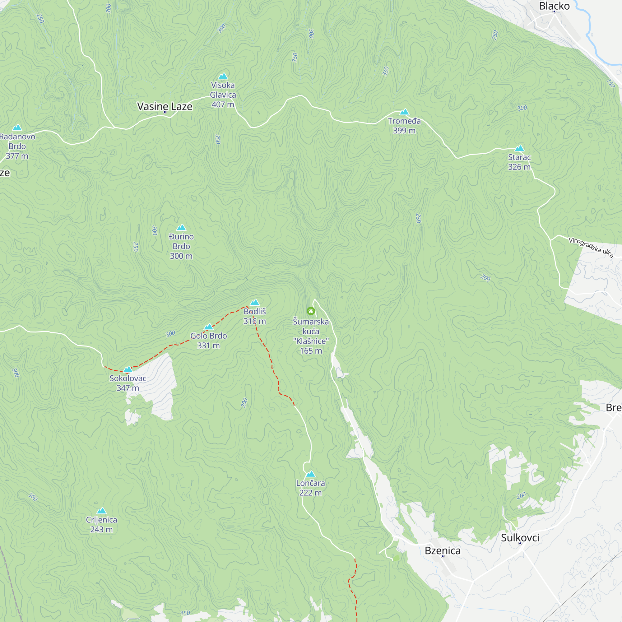 Šumarska kuća "Klašnice" map