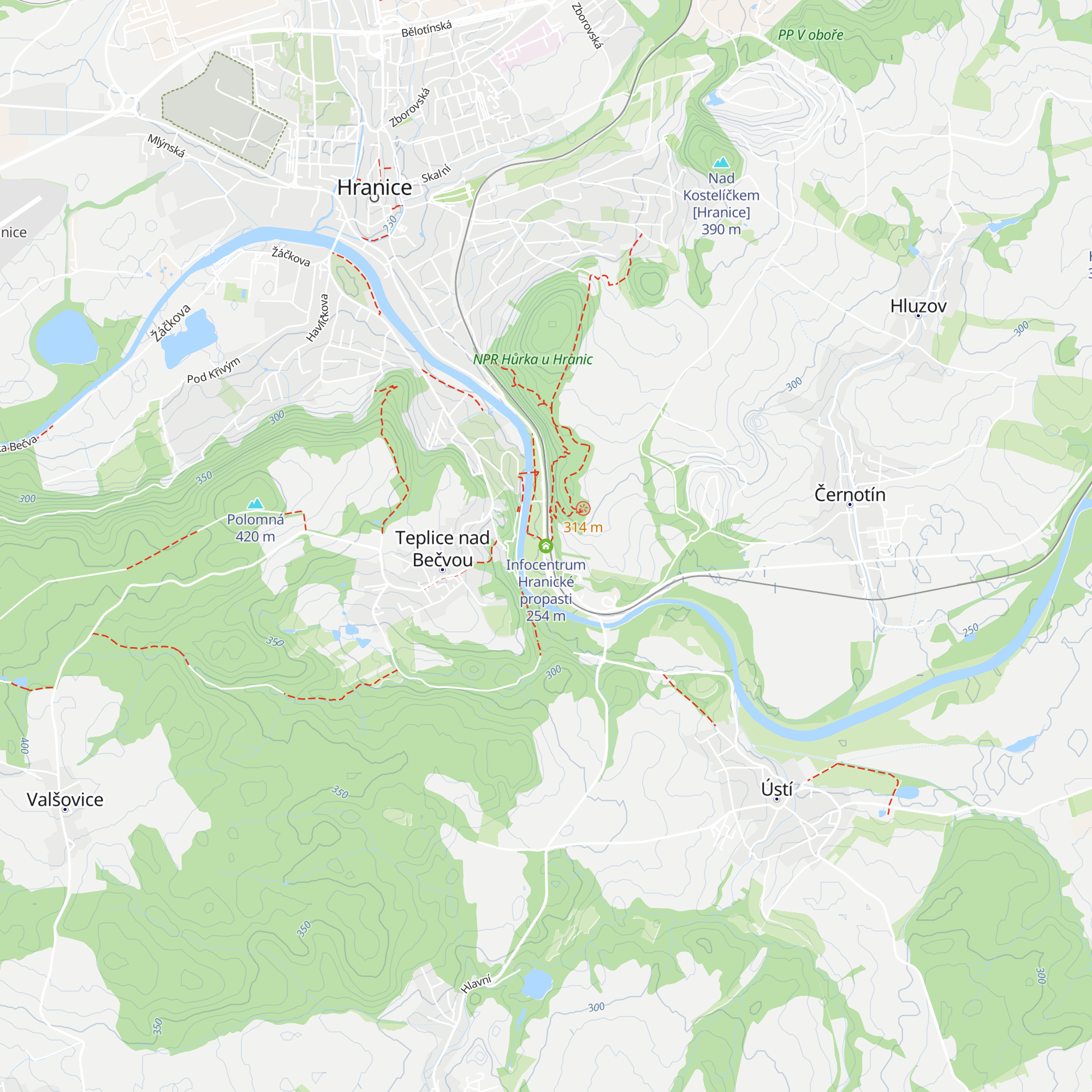 Infocentrum Hranické propasti map