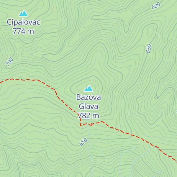 Map of Bazova Glava