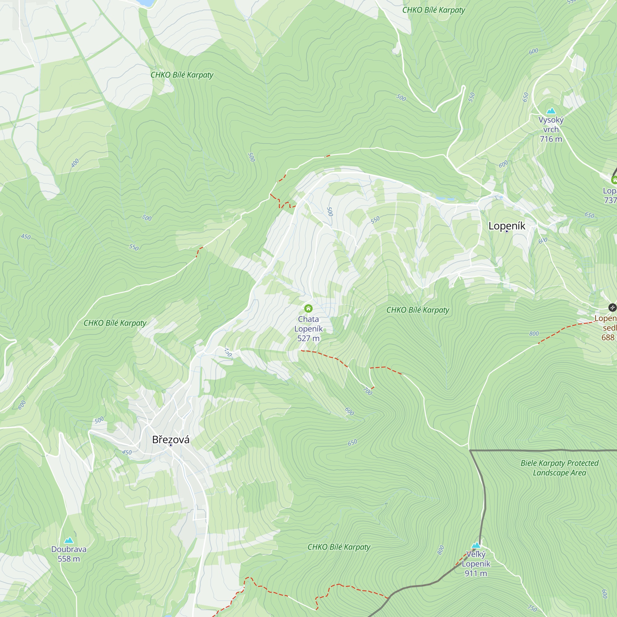 Chata Lopeník map