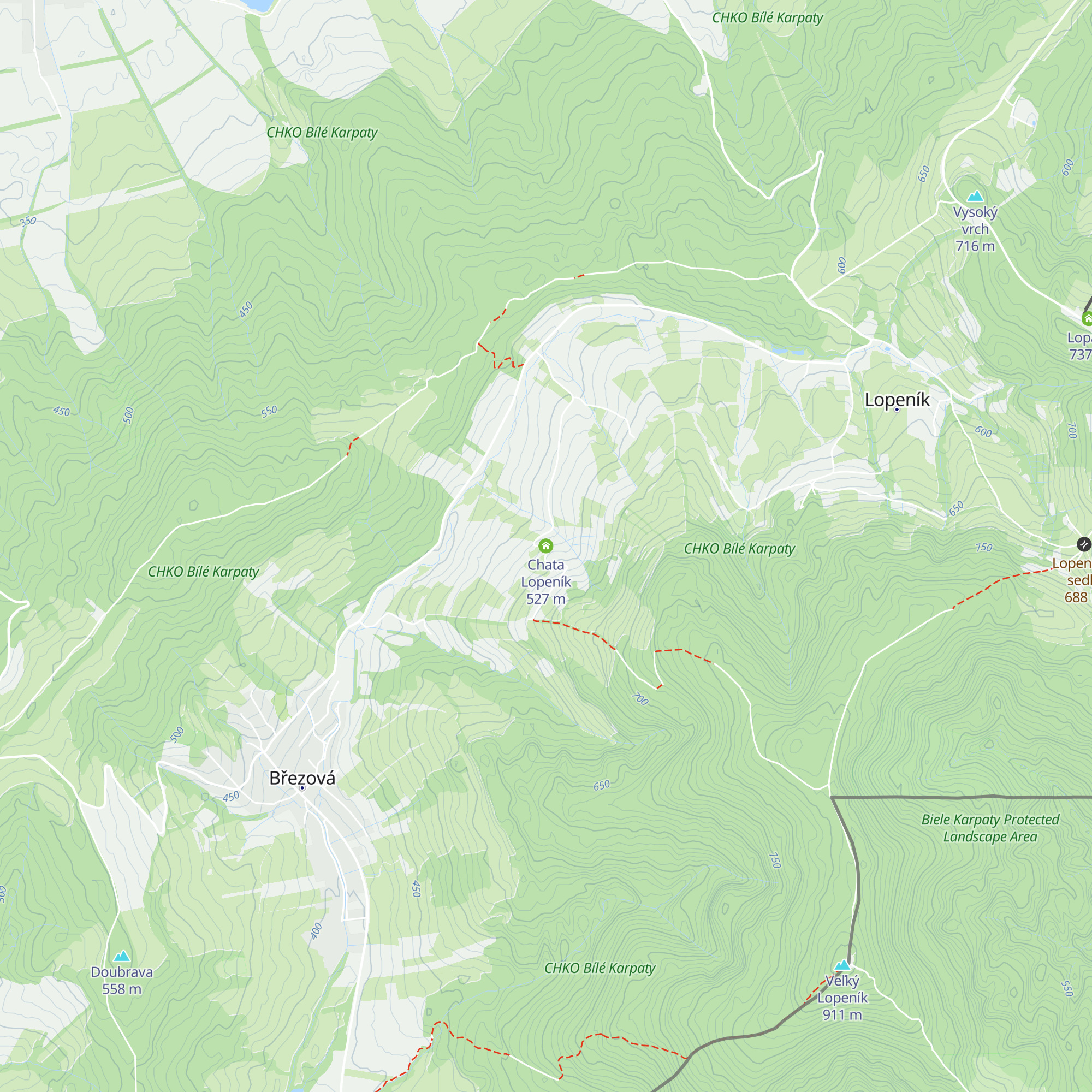 Chata Lopeník map