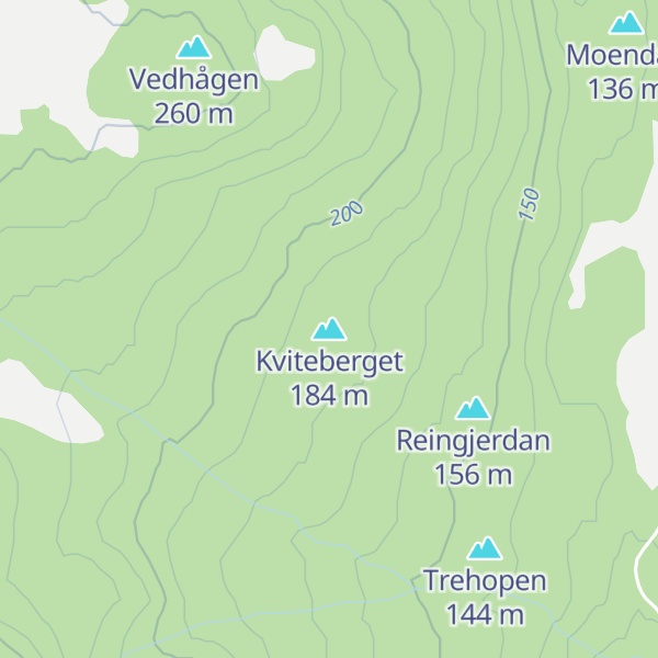 Map of Kviteberget