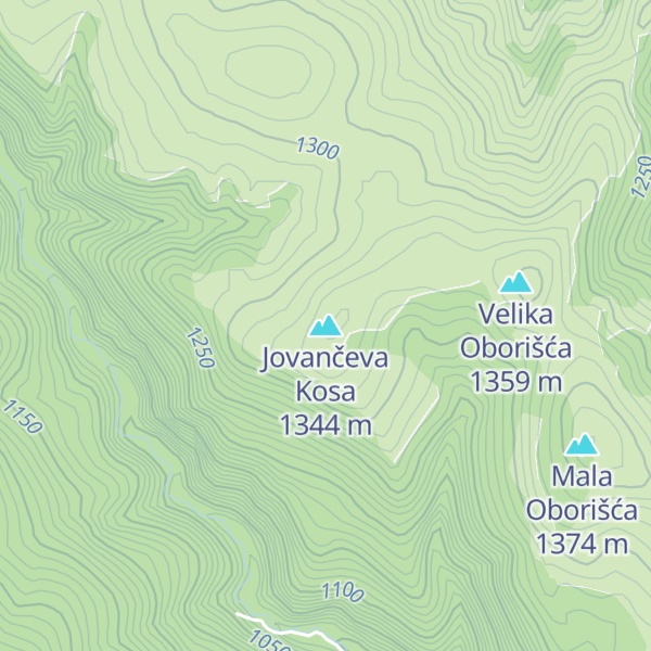 Map of Jovančeva Kosa