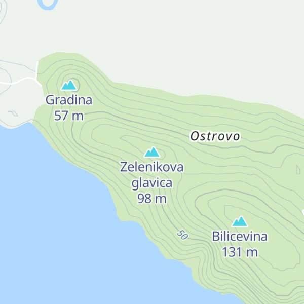 Map of Zelenikova glavica