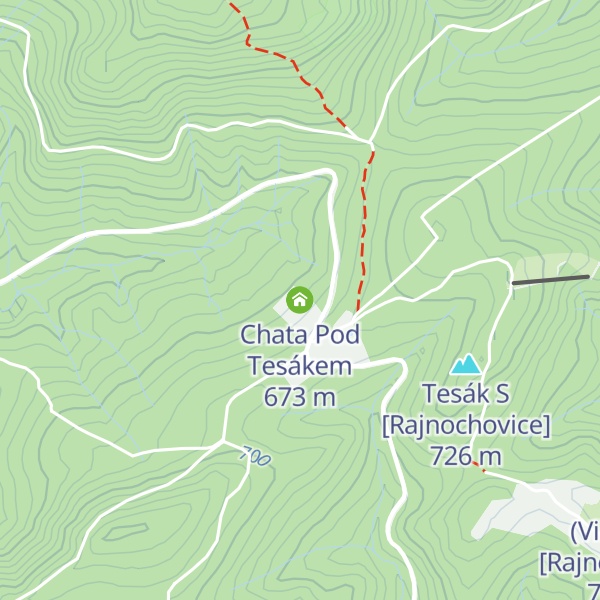 Map of Chata Pod Tesákem