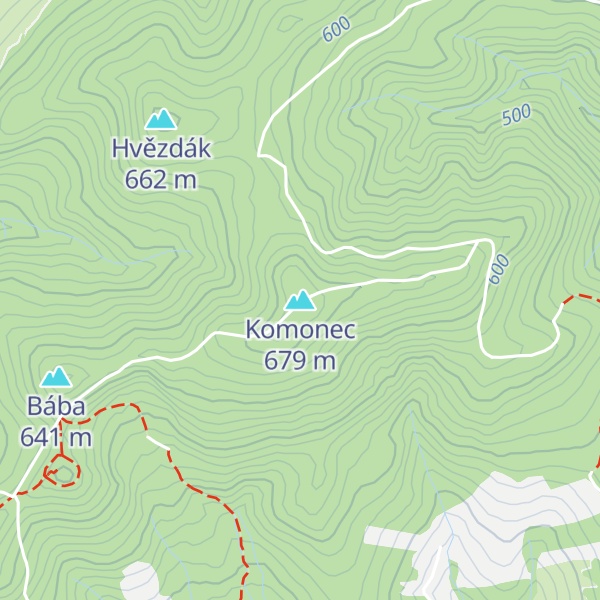 Map of Komonec