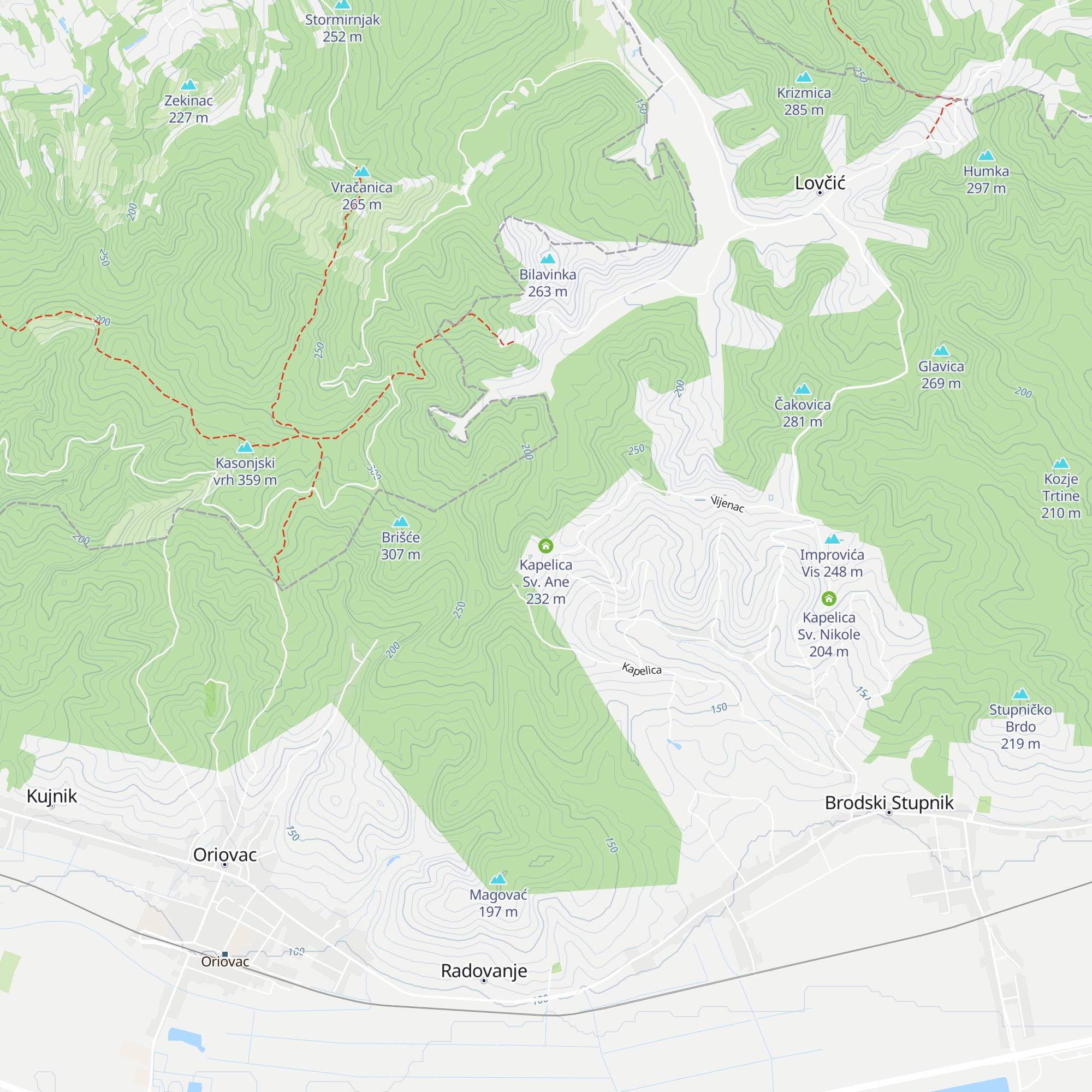 Kapelica Sv. Ane map