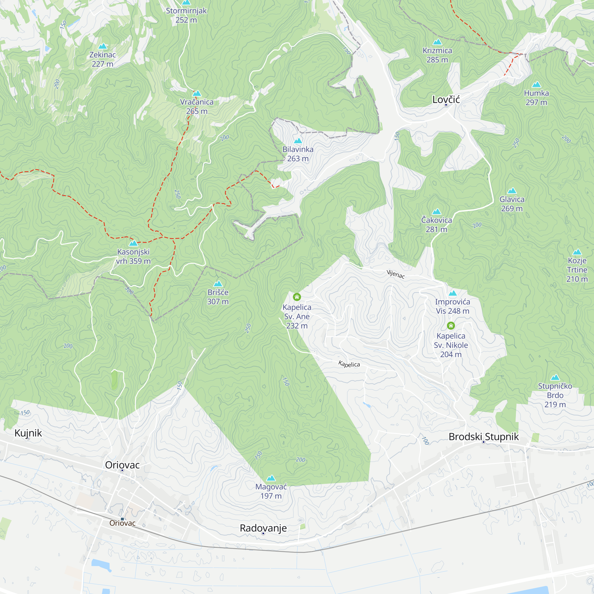 Kapelica Sv. Ane map