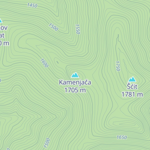 Map of Kamenjača