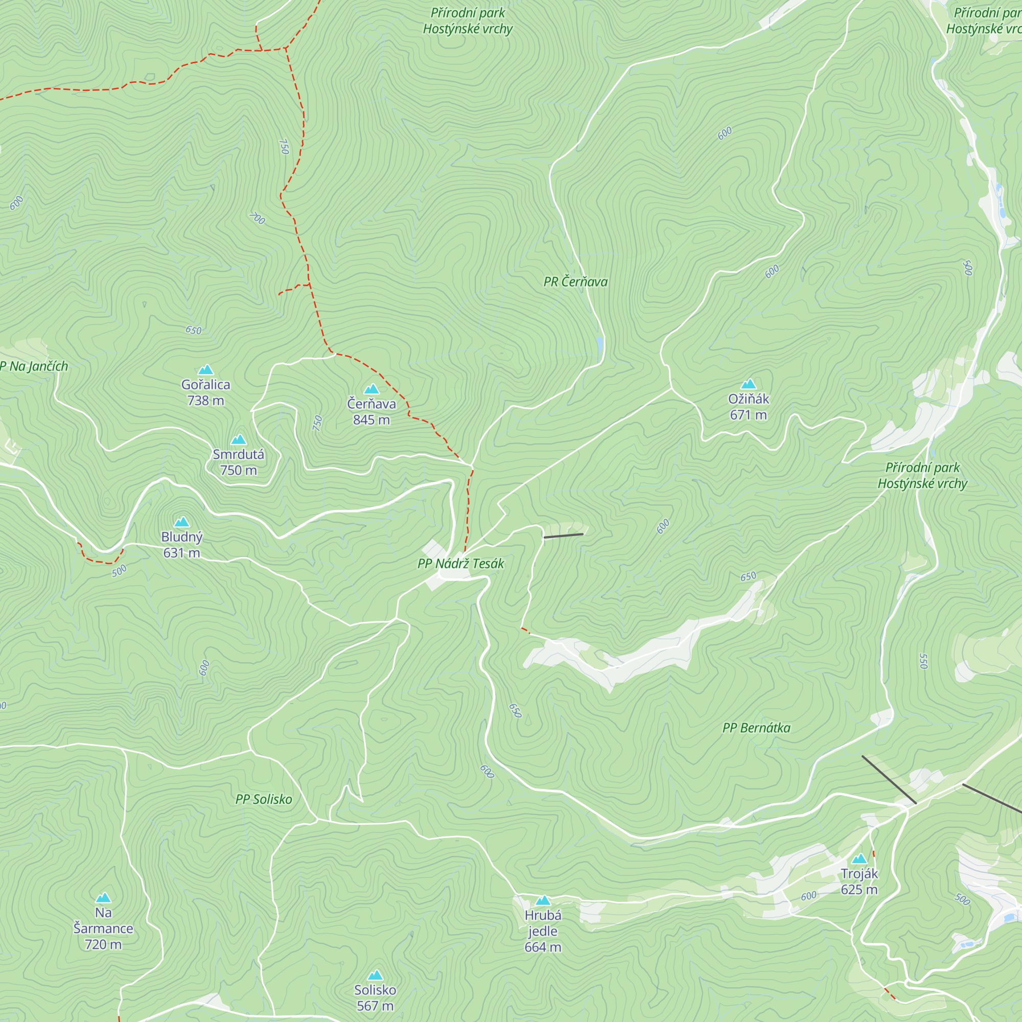 Horská chata Slovan map