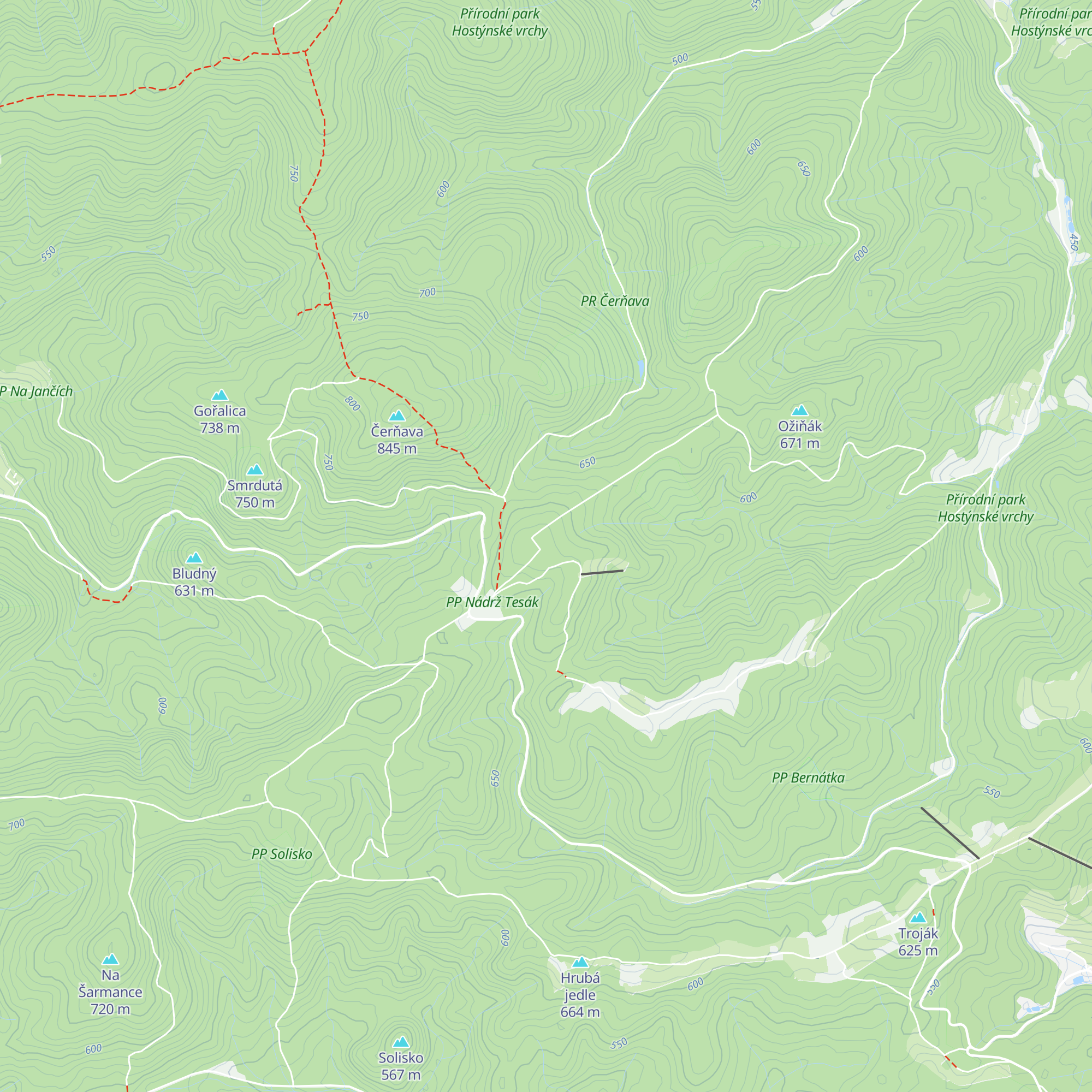 Horská chata Slovan map