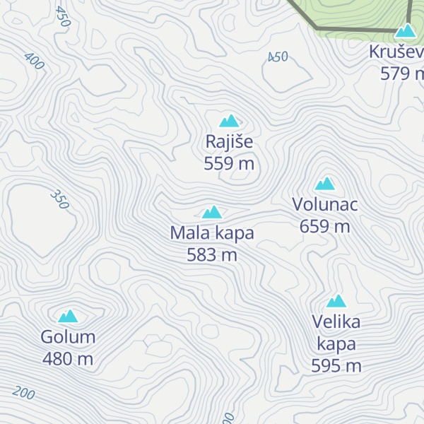 Map of Mala kapa