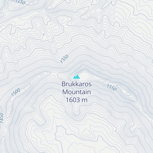 Map of Brukkaros Mountain