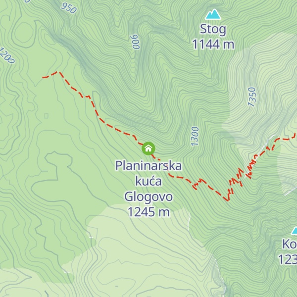 Map of Planinarska kuća Glogovo