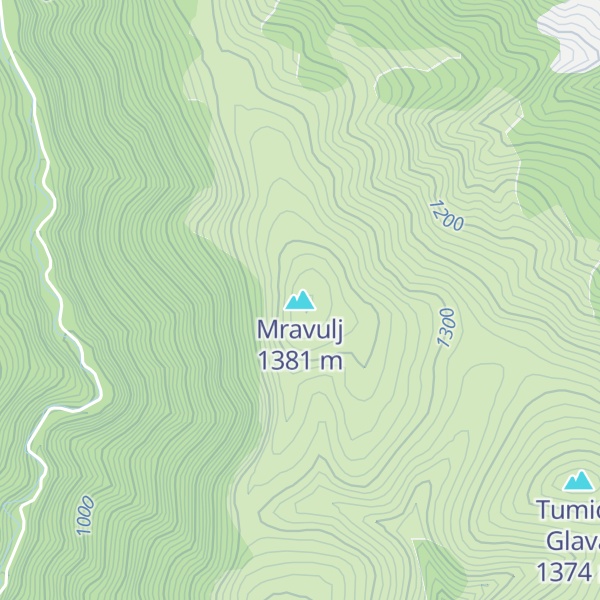 Map of Mravulj
