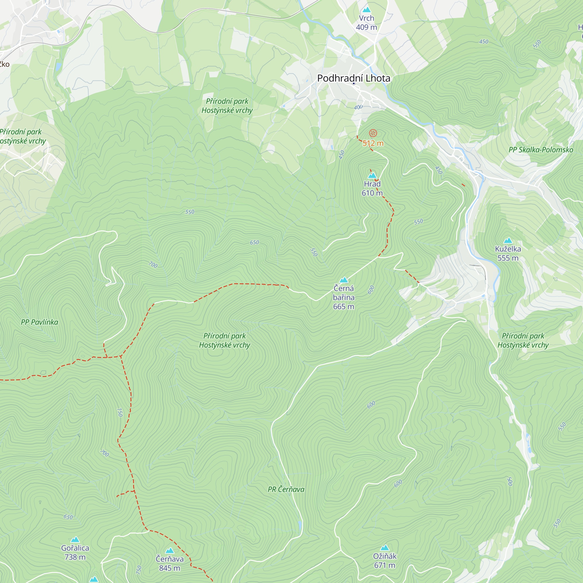 Chata Holubova map