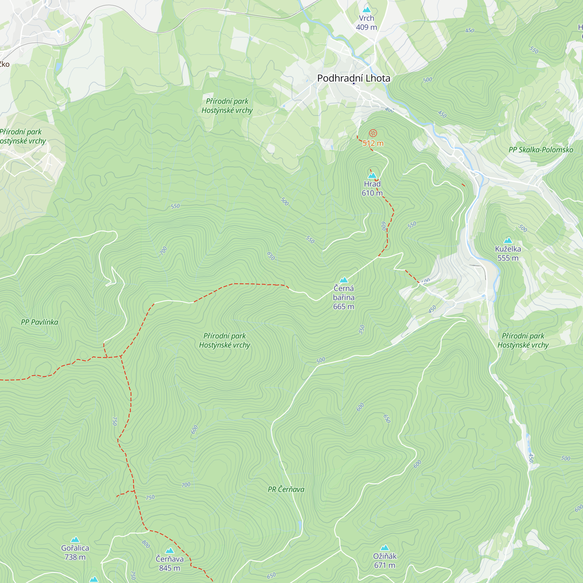 Chata Holubova map
