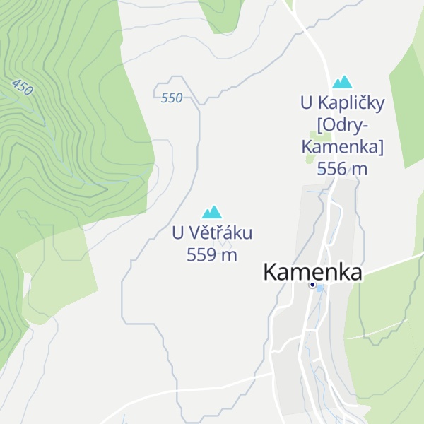Map of U Větřáku