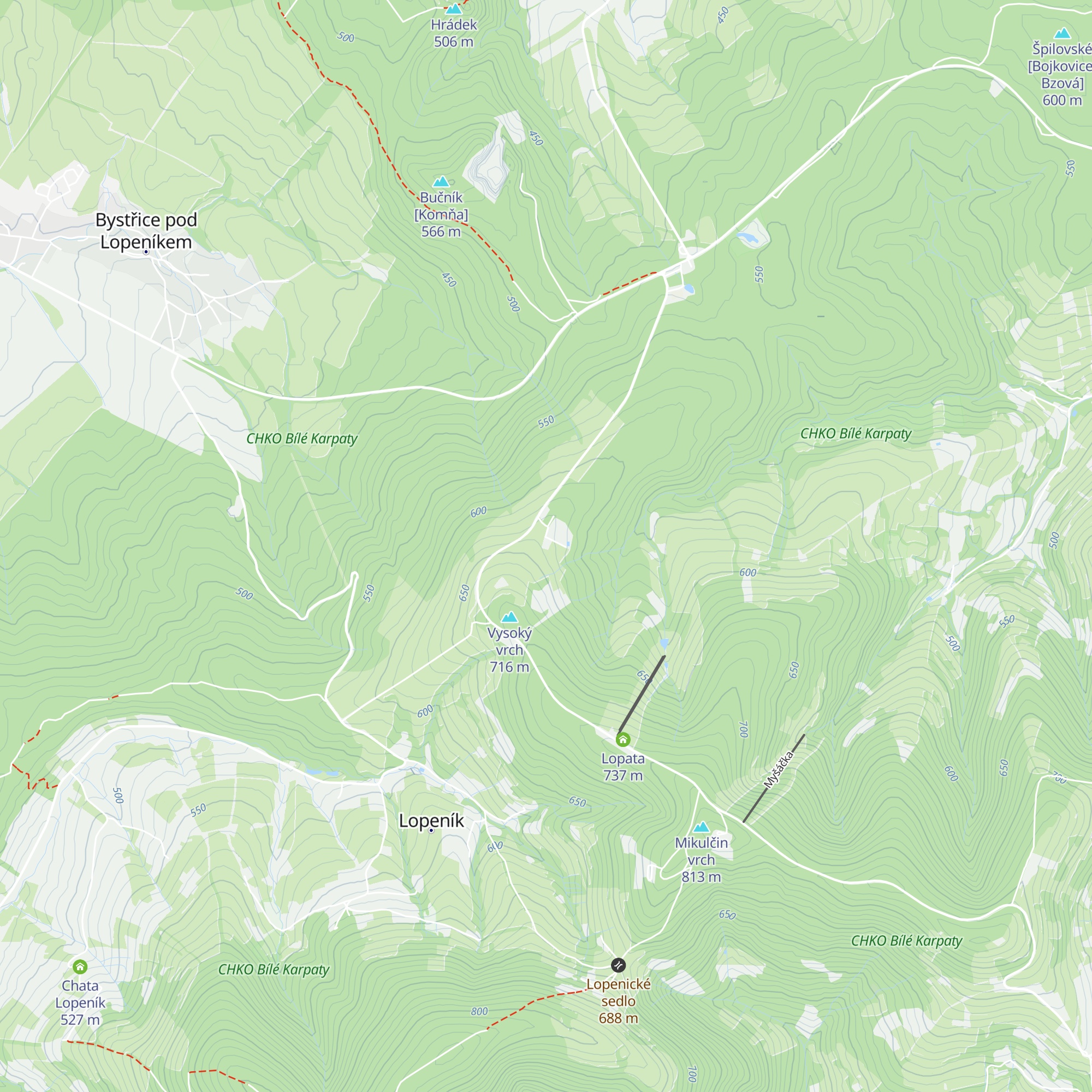 Chata Meduňka map