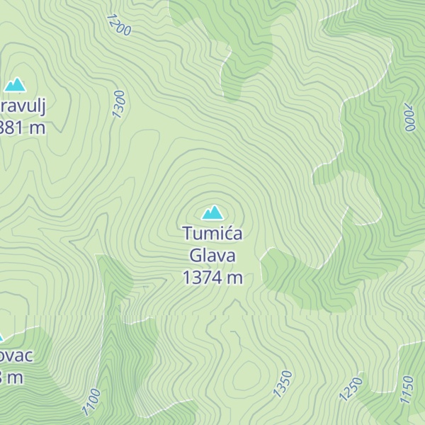 Map of Tumića Glava