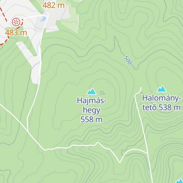 Map of Hajmás-hegy