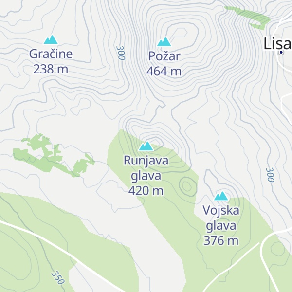 Map of Runjava glava