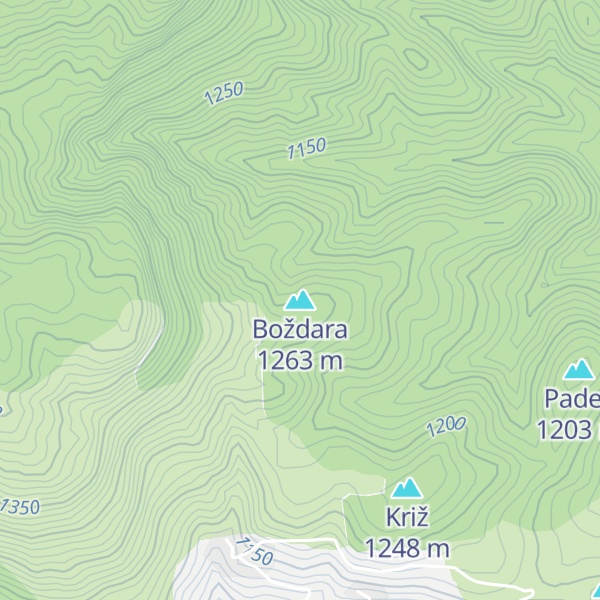 Map of Boždara